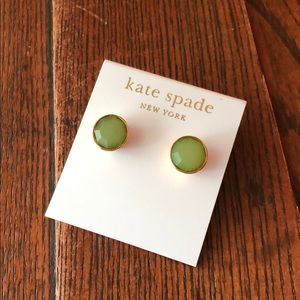 Green and gold Kate Spade earrings